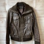 BORSANI vintage bomber kožna jakna - prava - prirodna koža vel. 38/M