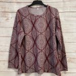 MAJICA pletivo print - lagani pulover vel. 44/XXL